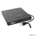 USB 3.0  Gembird DVD-USB-04 пластик, со встроенным кардридером и хабом черный  [Гарантия: 1 год]