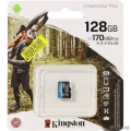 Micro SecureDigital 128Gb Kingston Canvas Go Plus UHS-I U3 A2 + ADP (170/90 MB/s) SDCG3/128GBSP  [: 1 ]