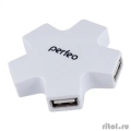 Perfeo USB-HUB 4 Port, (PF-HYD-6098H White) белый [PF_5049]  [Гарантия: 1 год]