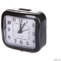Perfeo Quartz часы-будильник "PF-TC-004", прямоугольные 8*7,5 см, чёрные  [Гарантия: 1 год]