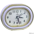 Perfeo Quartz часы-будильник "PF-TC-017", овальные 10,5*12,5 см, подсветка, синие  [Гарантия: 1 год]