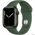 Apple Watch Series 7, 41 мм, корпус из алюминия зеленого цвета, спортивный ремешок «зелёный клевер» [MKN03RU/A]  [Гарантия: 1 год]