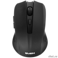 Беспроводная мышь Sven RX-350W чёрная (5+1кл. 600-1400DPI, SoftTouch, блист)  [Гарантия: 1 год]