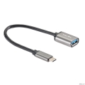 Telecom  TC409M  ������-�������  Type-Cm --> USB 3.0 Af , OTG, 1,5A , 5,0Gbps , Alum grey 0,2m Telecom (TC409M) [6926123467206]  [��������: 3 ������]