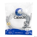 Cabeus PC-UTP-RJ45-Cat.5e-3m ����-���� U/UTP, ��������� 5�, 2xRJ45/8p8c, ����������������, �����, PVC, 3�  [��������: 2 ������]