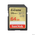 SecureDigital 64GB Sandisk Extreme SDXC Card 170MB/s  CL10 V30 UHS-I U3  [: 1 ]