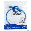 Cabeus PC-UTP-RJ45-Cat.5e-0.5m-BL ����-���� U/UTP, ��������� 5�, 2xRJ45/8p8c, ����������������, �����, PVC, 0.5�  [��������: 2 ������]