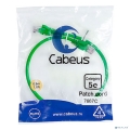 Cabeus PC-UTP-RJ45-Cat.5e-0.5m-GN ����-���� U/UTP, ��������� 5�, 2xRJ45/8p8c, ����������������, �������, PVC, 0.5�  [��������: 2 ������]