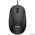 Philips Проводная Мышь SPK7207BL USB 2.0,  3 кнопки 1000dpi, Чёрный  [Гарантия: 1 год]