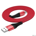 HOCO HC-10536 X38/ USB кабель Lightning/ 1m/ 2.4A/ Нейлон/ Red  [Гарантия: 1 год]