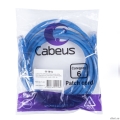 Cabeus PC-UTP-RJ45-Cat.6-3m-BL-LSZH ����-���� U/UTP, ��������� 6, 2xRJ45/8p8c, ����������������, �����, LSZH, 3�  [��������: 2 ������]